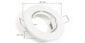 Set: 5x Spot LED fix încastrabil din oțel TASI - Alb + 5x Soclu GU10 