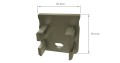 Obturator pentru profil Y cu capac Basic cu orificiu - Inox