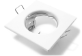 Set: 5x Corp de iluminat halogen încorporabil fix din oțel LED ATIS - Alb + 5x Soclu GU10 