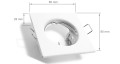 Set: 5x Corp de iluminat halogen încorporabil fix din oțel LED ATIS - Alb + 5x Soclu GU10 