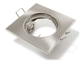 Set: 5x Corp de iluminat halogen încorporabil fix din oțel LED ATIS - Satin + 5x Soclu GU10