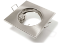 Set: 5x Corp de iluminat halogen încorporabil fix din oțel LED ATIS - Satin + 5x Soclu GU10