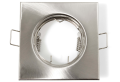 Set: 5x Corp de iluminat halogen încorporabil fix din oțel LED ATIS - Satin + 5x Soclu GU10