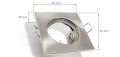 Set: 5x Corp de iluminat halogen încorporabil fix din oțel LED ATIS - Satin + 5x Soclu GU10