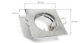 Set: 5x Corp de iluminat halogen încorporabil fix din oțel LED ATIS - Crom + 5x Soclu GU10 