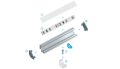 Obturator pentru profil C cu capac Basic cu orificiu - Inox