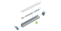 Obturator pentru profil G cu capac Basic cu orificiu - Inox