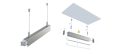 Profil de aluminiu Claro pentru benzile LED - Alb - 2m 