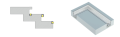 Profil de aluminiu G pentru benzile LED - Argintiu brut - 2m