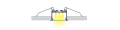Profil de aluminiu INSO pentru benzile LED - Argintiu brut - 2m