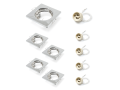 Set: 5x Corp de iluminat halogen încorporabil fix din oțel LED ATIS - Crom + 5x Soclu GU10 