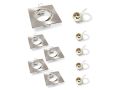 Set: 5x Corp de iluminat halogen încorporabil mobil din oțel LED SATI - Satin + 5x Soclu GU10