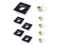 Set: 5x Corp de iluminat halogen încorporabil mobil din oțel LED SATI - Negru + 5x Soclu GU10