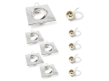 Set: 5x Corp de iluminat halogen încorporabil mobil din oțel LED SATI -Crom+ 5x Soclu GU10
