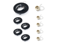 Set: 5x Spot LED încastrabil orientabil din oțel SITA - Negru + 5x Soclu GU10