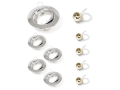 Set: 5x Spot LED încastrabil orientabil din oțel SITA - Crom + 5x Soclu GU10