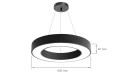 Lampă tavan suspendată LED Inea V2 72W - Negru - Alb neutru (4500K)