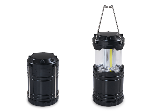 Lanternă LED - lampă de camping 3W COB - Alb rece (6000K) - cu baterii 3xAA.