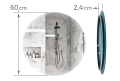 Oglindă LED rotundă iluminată - diametru 60cm - Alb neutru (4500K)