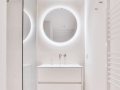 Oglindă LED rotundă iluminată cu margine sablată - diametru 60cm - Alb neutru (4500K)