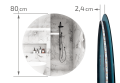 Oglindă LED rotundă iluminată - diametru 80cm - Alb neutru (4500K)
