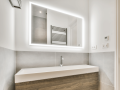 Oglindă LED dreptunghiulară iluminată, cu margine sablată - 60x80 cm - alb neutru (4500K)