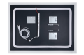 Oglindă LED dreptunghiulară iluminată, cu margine sablată - 60x80 cm - alb neutru (4500K)
