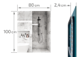Oglindă LED dreptunghiulară iluminată - 80x100 cm - Alb neutru (4500K)