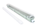 Set: 1x Corp de iluminat ermetic 1x60cm + 1x Tub LED 9W - Alb neutru (4500K)