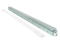 Set: 1x Corp de iluminat ermetic 1x120cm + 1x Tub LED 18W - Alb rece (6000K)