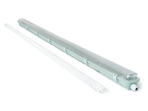 Set: 1x Corp de iluminat ermetic 1x150cm + 1x Tub LED 24W - Alb rece (6000K)