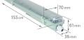 Set: 1x Corp de iluminat ermetic 1x150cm + 1x Tub LED 24W - Alb rece (6000K)