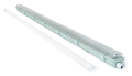 Set: 1x Corp de iluminat ermetic 1x150cm + 1x Tub LED 24W - Alb rece (6000K)