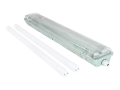 Set: 1x Corp de iluminat ermetic 2x60cm + 2x Tub LED 9W - Alb neutru (4500K)
