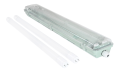 Set: 1x Corp de iluminat ermetic 2x60cm + 2x Tub LED 9W - Alb neutru (4500K)