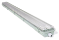 Set: 1x Corp de iluminat ermetic 2x120cm + 2x Tub LED 18W - Alb neutru (4500K)
