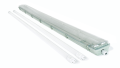 Set: 1x Corp de iluminat ermetic 2x150cm + 2x Tub LED 24W - Alb neutru (4500K)