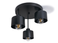 Corp de iluminat aplicat pe perete/tavan E27 LED Elza x3 - Negru