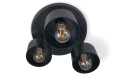 Corp de iluminat aplicat pe perete/tavan E27 LED Elza x3 - Negru