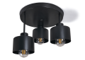 Corp de iluminat aplicat pe perete/tavan E27 LED Elza x3 - Negru