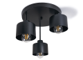 Corp de iluminat aplicat pe perete/tavan E27 LED Elza x3 - Negru