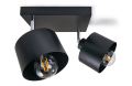Corp de iluminat aplicat pe perete/tavan E27 LED Elza x2 - Negru