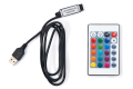Set bandă LED 5V 5m - controler RGB + USB cu telecomandă IR pentru iluminarea de fundal a televizorului