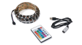 Set bandă LED 5V 5m - controler RGB + USB cu telecomandă IR pentru iluminarea de fundal a televizorului