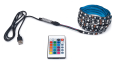 Set bandă LED 5V IP20 5m - RGB + USB cu telecomandă IR pentru iluminarea de fundal a televizorului
