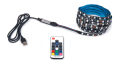 Set bandă LED 5V IP20 5m - RGB + USB cu telecomandă RF pentru iluminarea de fundal a televizorului