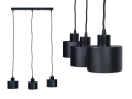 Lampă suspendată de tavan E27 LED Elza x3 - Neagră