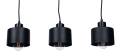 Lampă suspendată de tavan E27 LED Elza x3 - Neagră