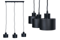 Lampă suspendată de tavan E27 LED Elza x3 - Neagră