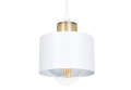 Lampă suspendată de tavan E27 LED Elza x1 - Alb + auriu